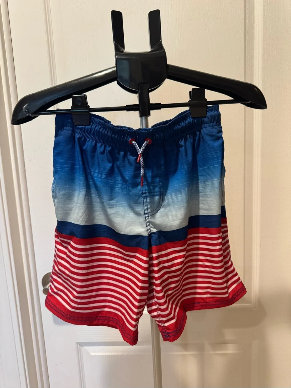 wonder nation Blue, White & Red Boys Swim Trunks